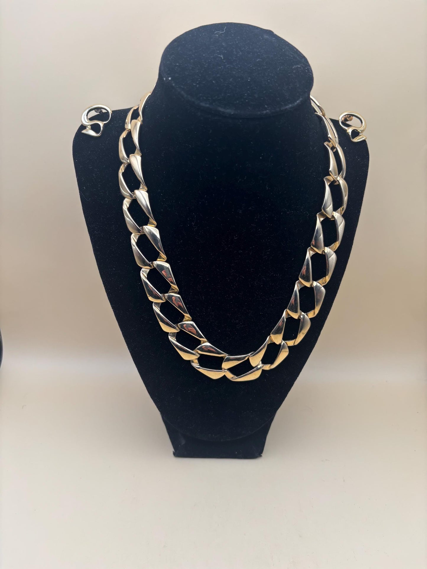 Vintage Chain Link Necklace and Matching Earrings Lover Antiques and Vintage