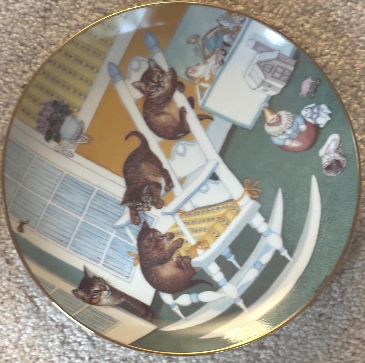 Hamilton Collection Cat Plate, Rock and Rollers Cats, Number 0695A, Lover Antiques and Vintage