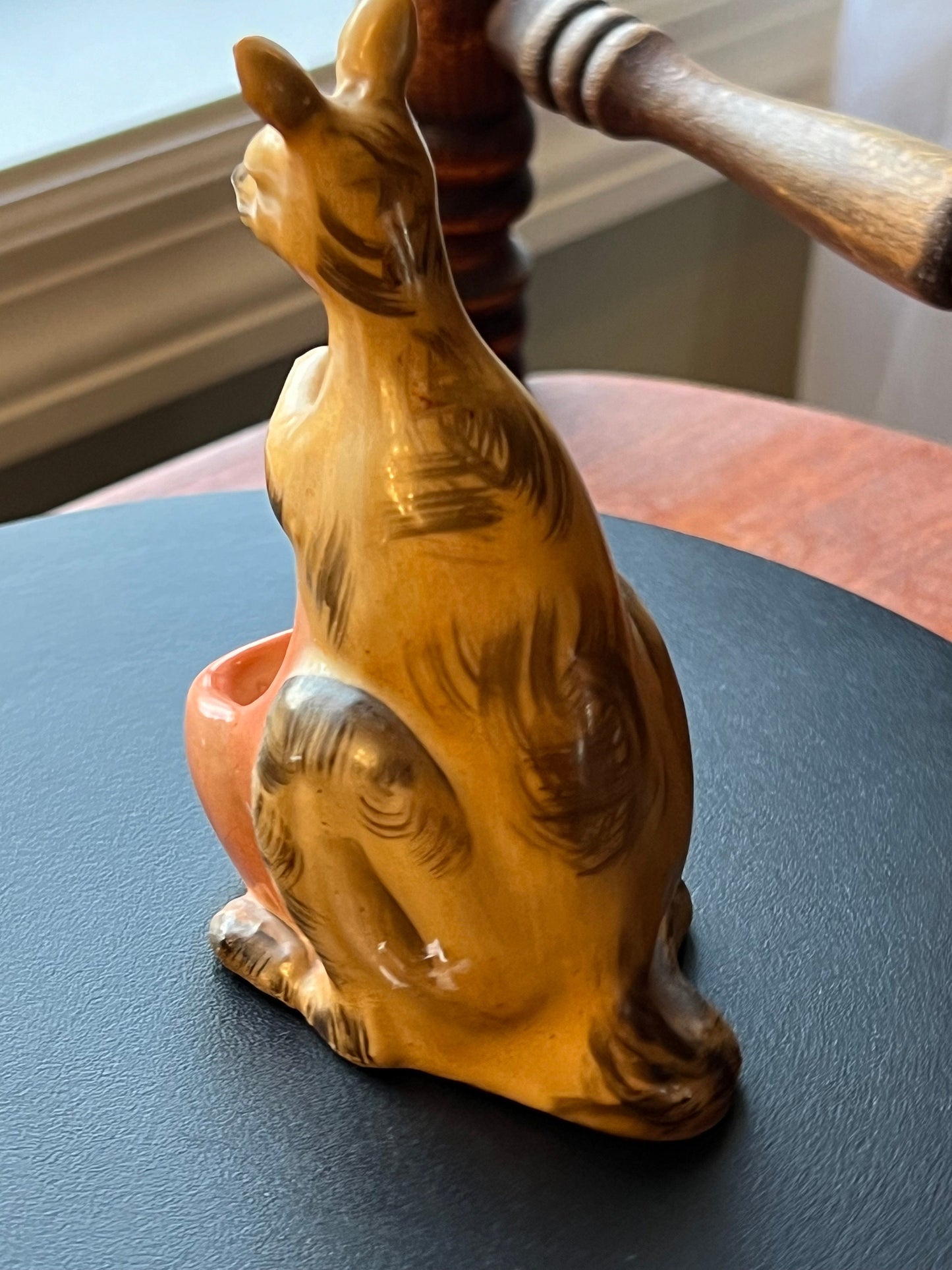 Vintage Kangaroo Ceramic Figurine, Kangaroo Toothpick Holder, Small Holder, Lover Antiques and Vintage