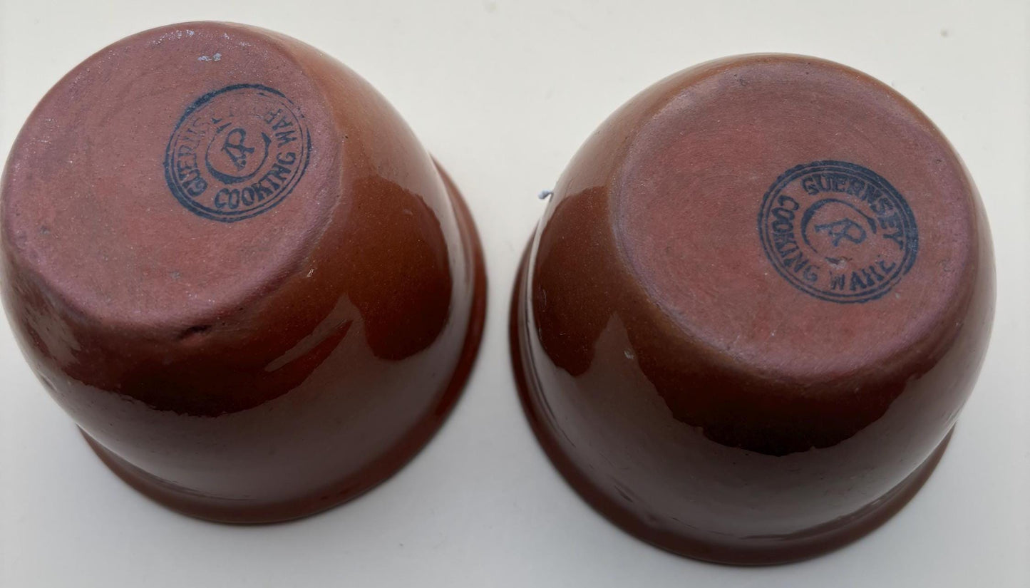 Vintage Guernsey Cooking Ware Brown Glazed Pottery Germany Lover Antiques Vintage