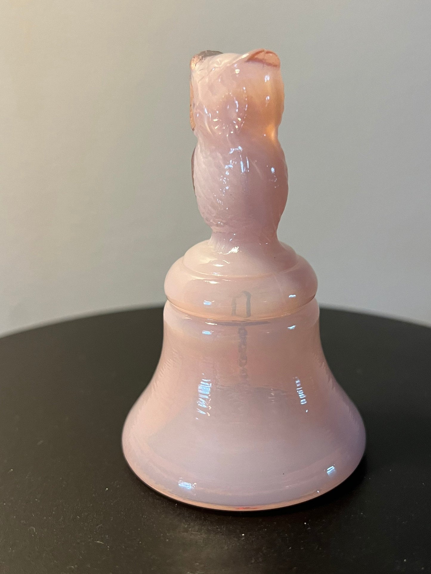 Vintage Boyd Glass Owl Bell Signed Art Glass Lover Antiques Gifts Owls Animals