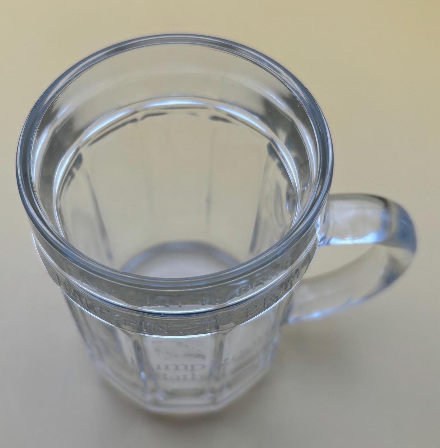 Vintage Glass Beer Mug with Pump Room Bath Embossed on Cup Lover Antiques and Vintage