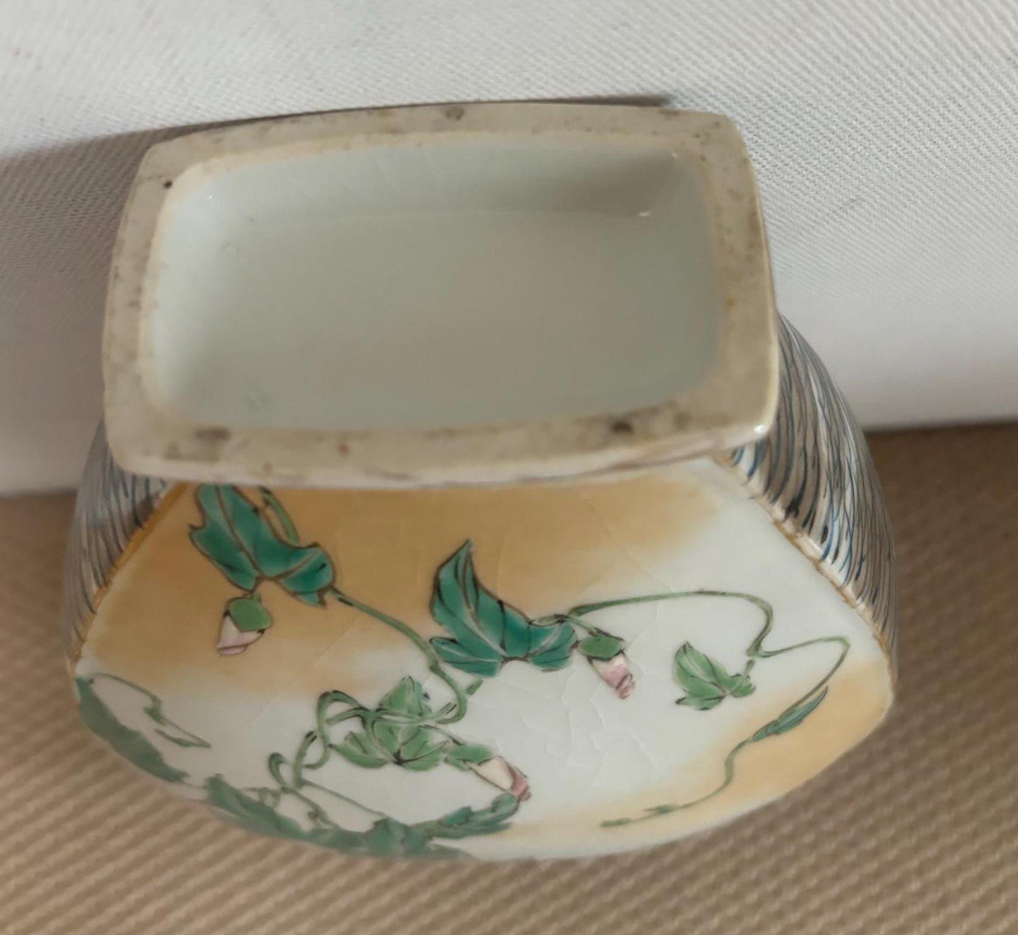 Vintage Nippon Hand Painted Japanese Porcelain Vase with Handles Lover Antiques and Vintage