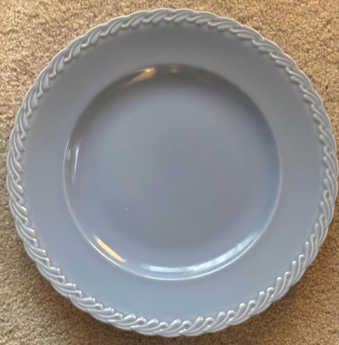 Vernon Kilns Native California Blue Large Platter, Delphine Blue Collection, Lover Antiques and Vintage