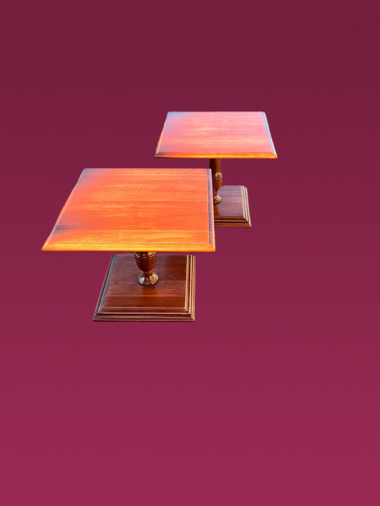 Vintage Mid Century Modern End Tables low table side table night stand stands furniture Lover Antiques and Vintage