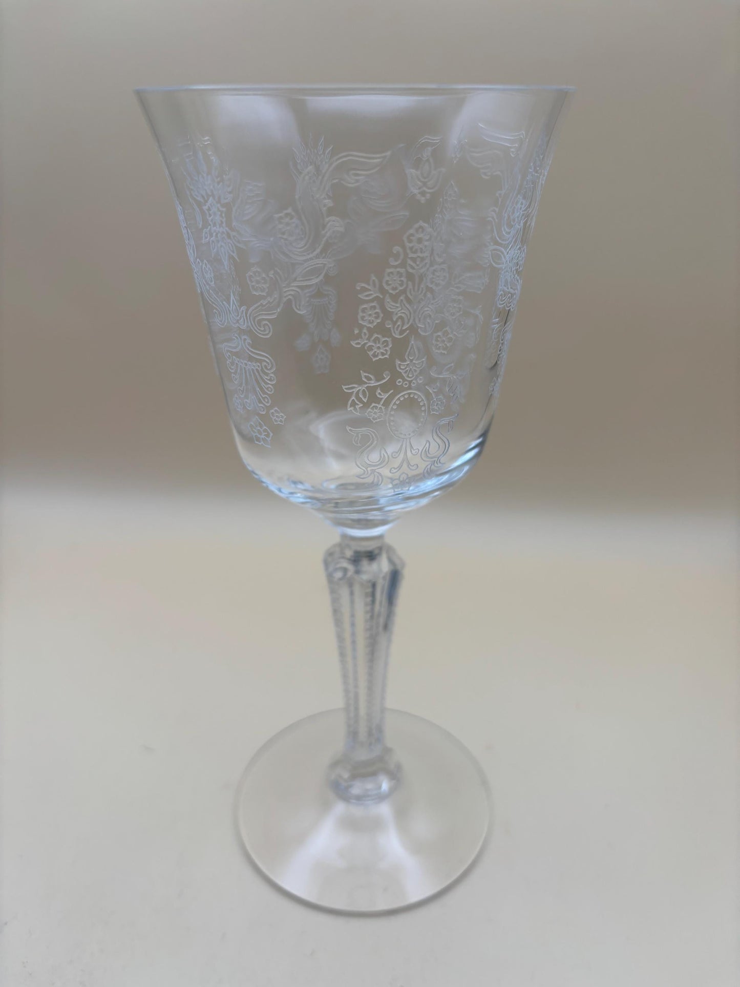 Vintage Fostoria Grand Majesty Crystal Wine Glass Lover Antiques and Vintage