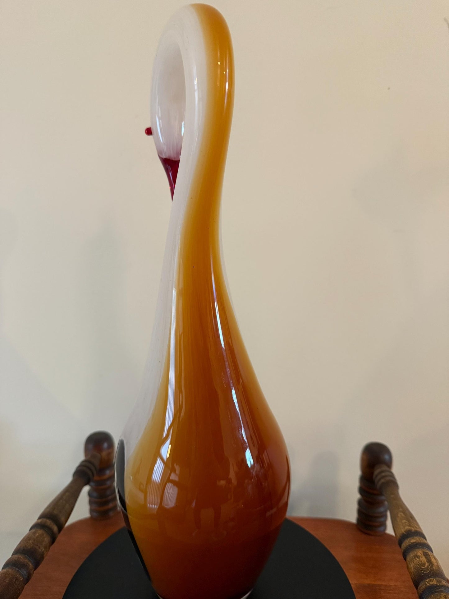 Vintage Hand Blown Glass Heron Pelican Bird Art Murano Style Glass Bird Art Lover Antiques and Vintage