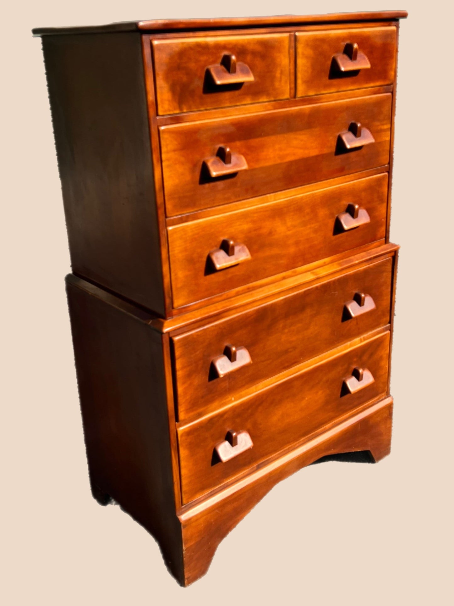 Cushman Colonial Creations Priscilla Alden Chest-on-Chest Dresser No. 3056 5 drawer tall chest Stunning!