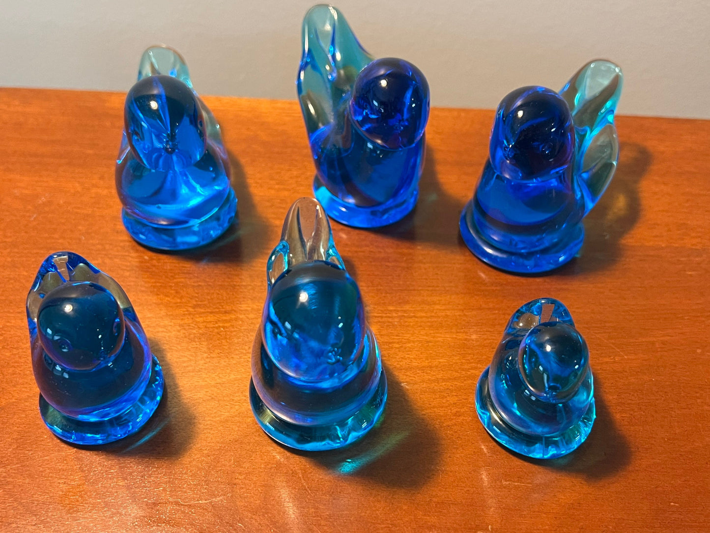 Vintage Bluebirds of Happiness signed by Leo Ward Family Collection of 6 various sizes early pieces