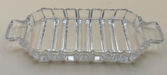 Antique Glass Butter Dish Cut Glass Dish Butter Liner Lover Antiques and Vintage