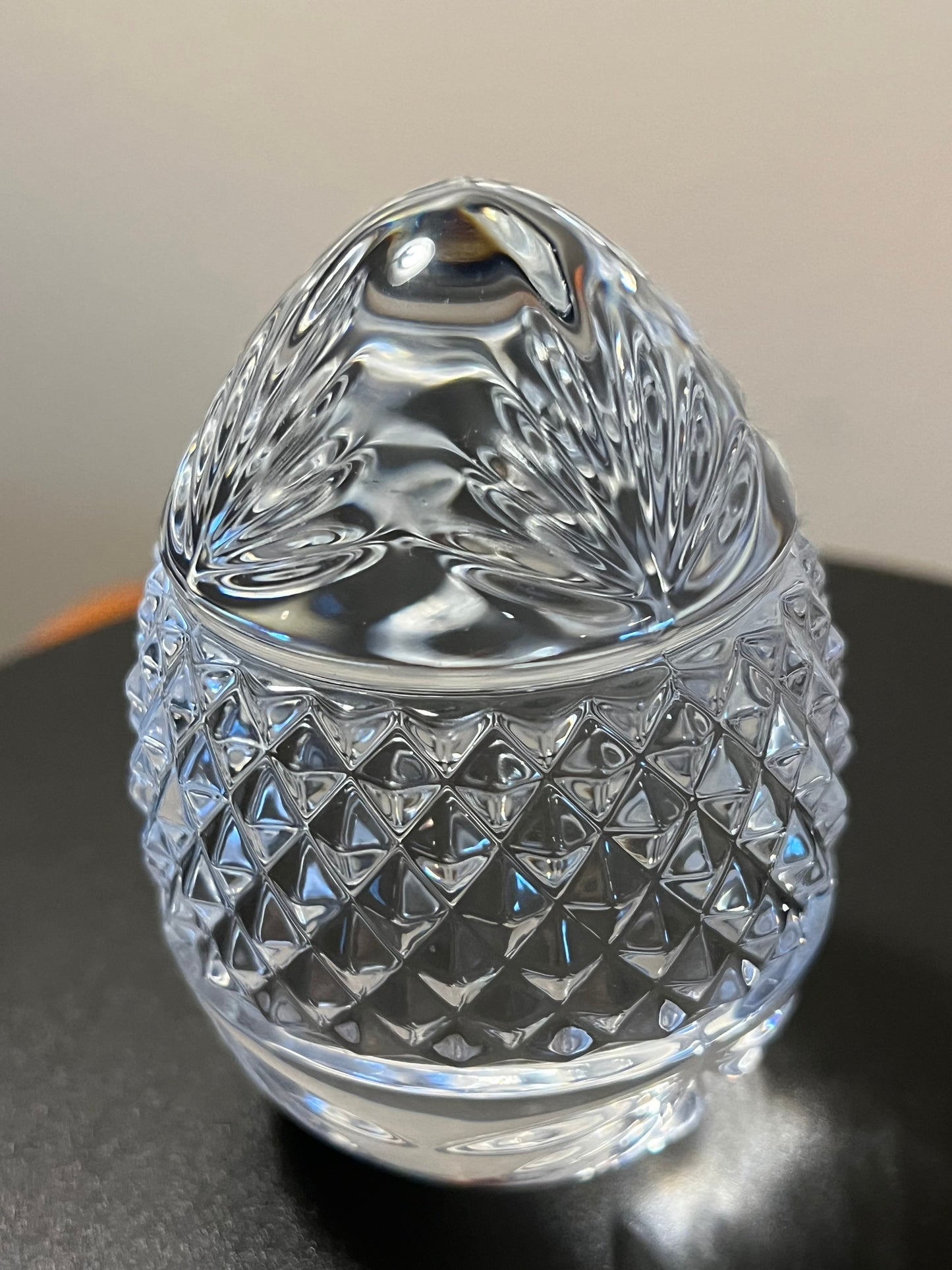Vintage Egg Paperweight Crystal Cut Glass Art, Made in France, Perfect Gift, French Paperweight, Lover Antiques & Vintage