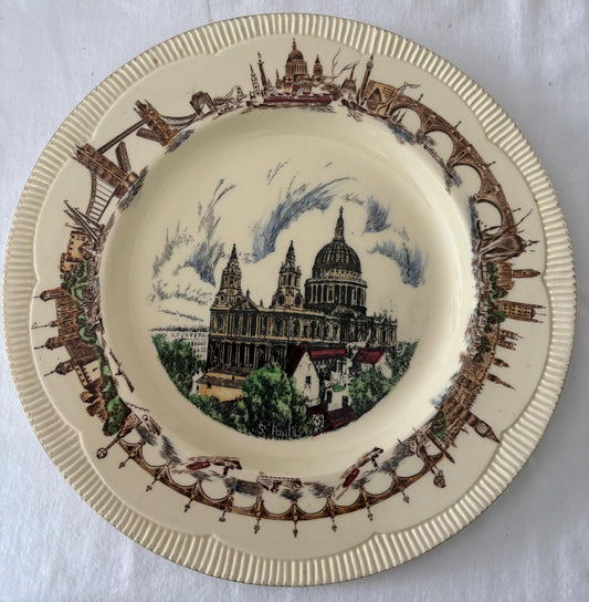Vintage Clarice Cliff Pottery Plate Newport Pottery of England St. Paul’s Cathedral Lover Antiques and Vintage