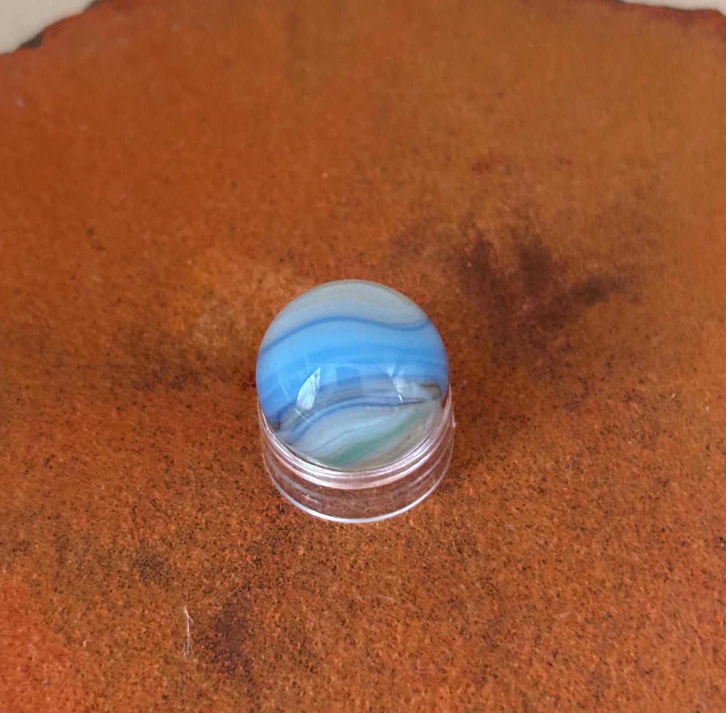 Vintage Vitro Conqueror Glass Marble Blue Starburst Style Glass Art Lover Antiques and Vintage