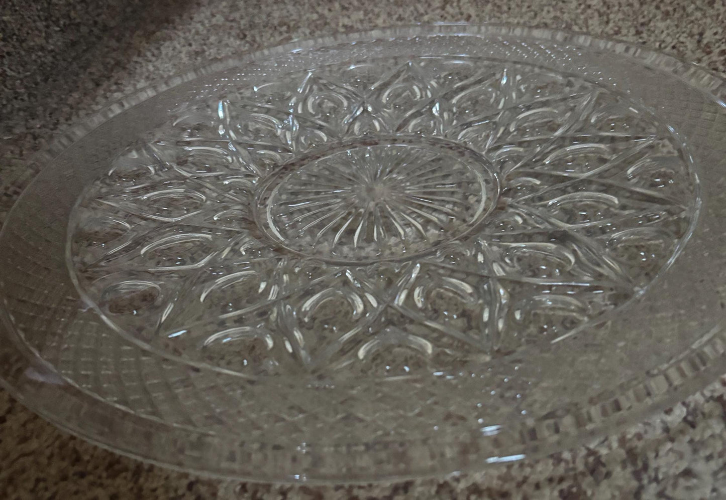 Vintage Cape Cod Glass Platter: Large Serving Dish