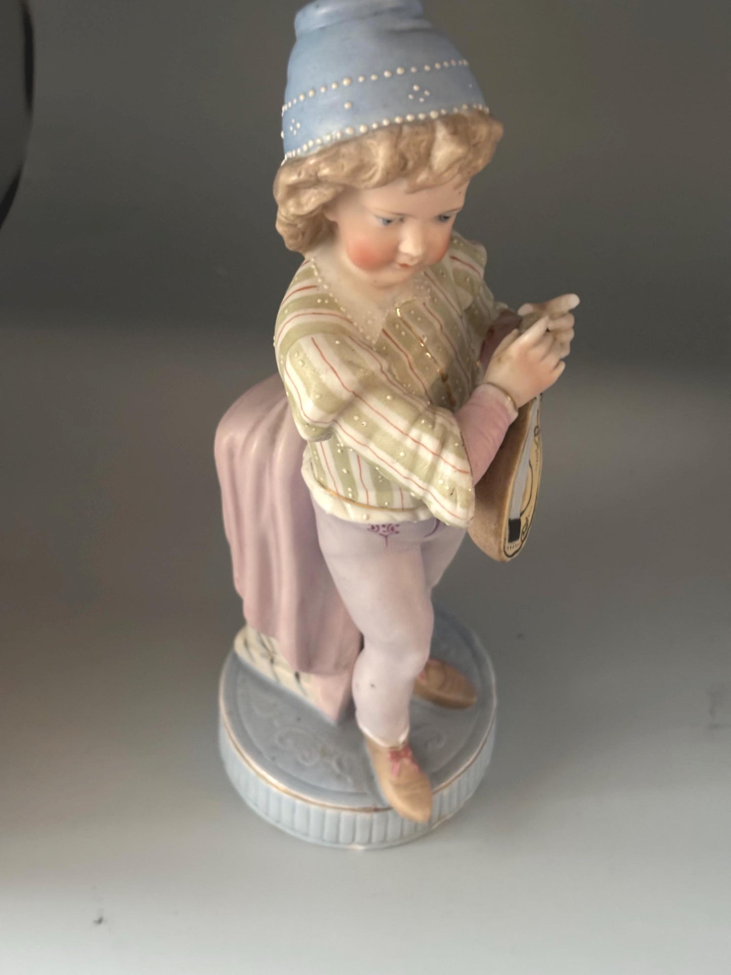 Antique Meissen Bisque Porcelain Boy Girl Strumming Guitar Figurine, Lover Antiques and Vintage