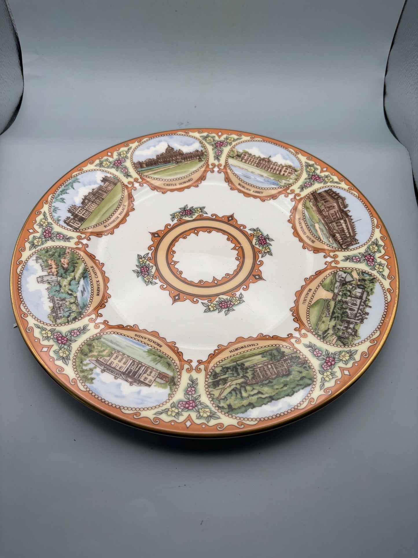 Royal Grafton Plate, Bone China Treasure House Large Platter, Lover Antiques and Vintage