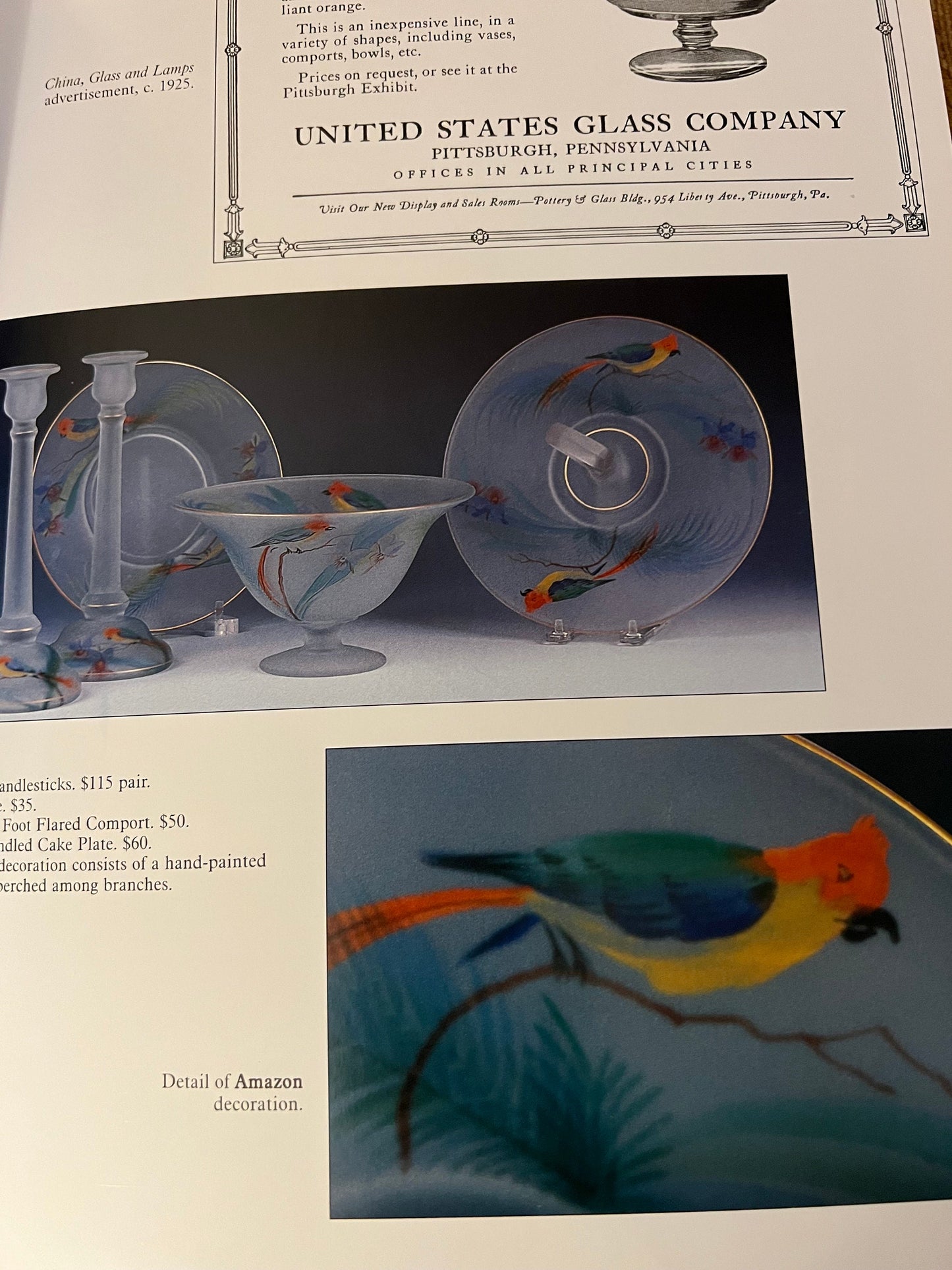 US Glass Company Book: 1920s Satin Glass & Lamps, Tiffin Collectors Club
