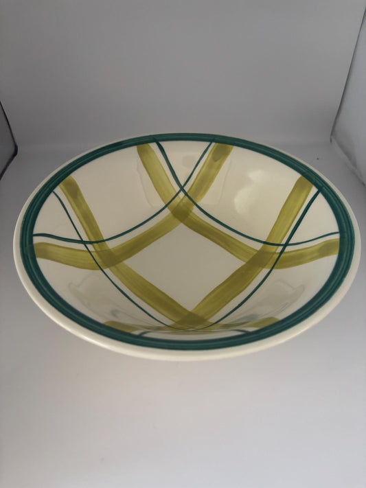 Knowles Pasadena Green Plaid Serving Bowl, Lover Antiques Vintage