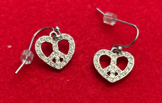 Heart Shaped Pretzel Silver Earrings, Lover Antiques and Vintage