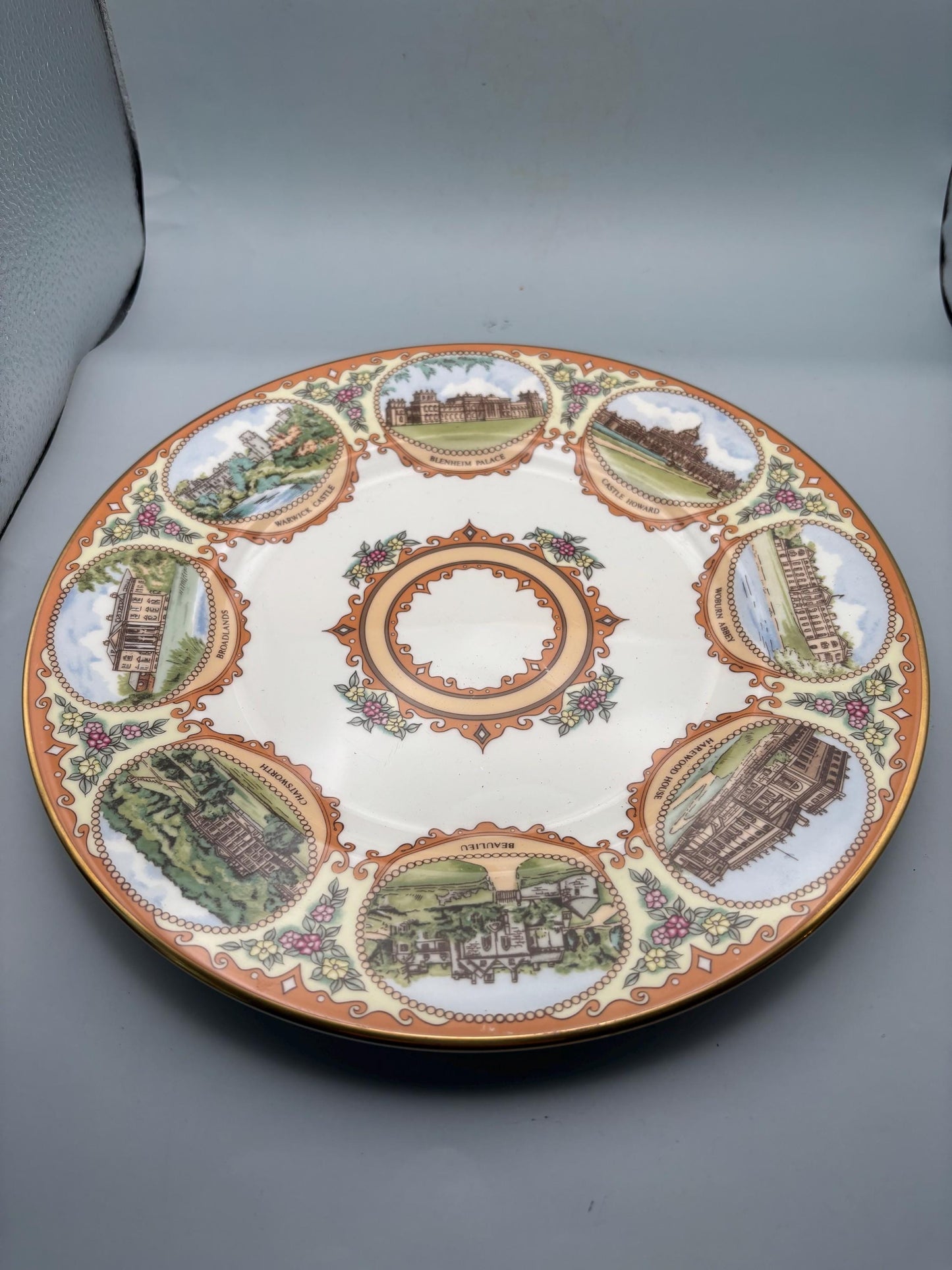 Royal Grafton Plate, Bone China Treasure House Large Platter, Lover Antiques and Vintage