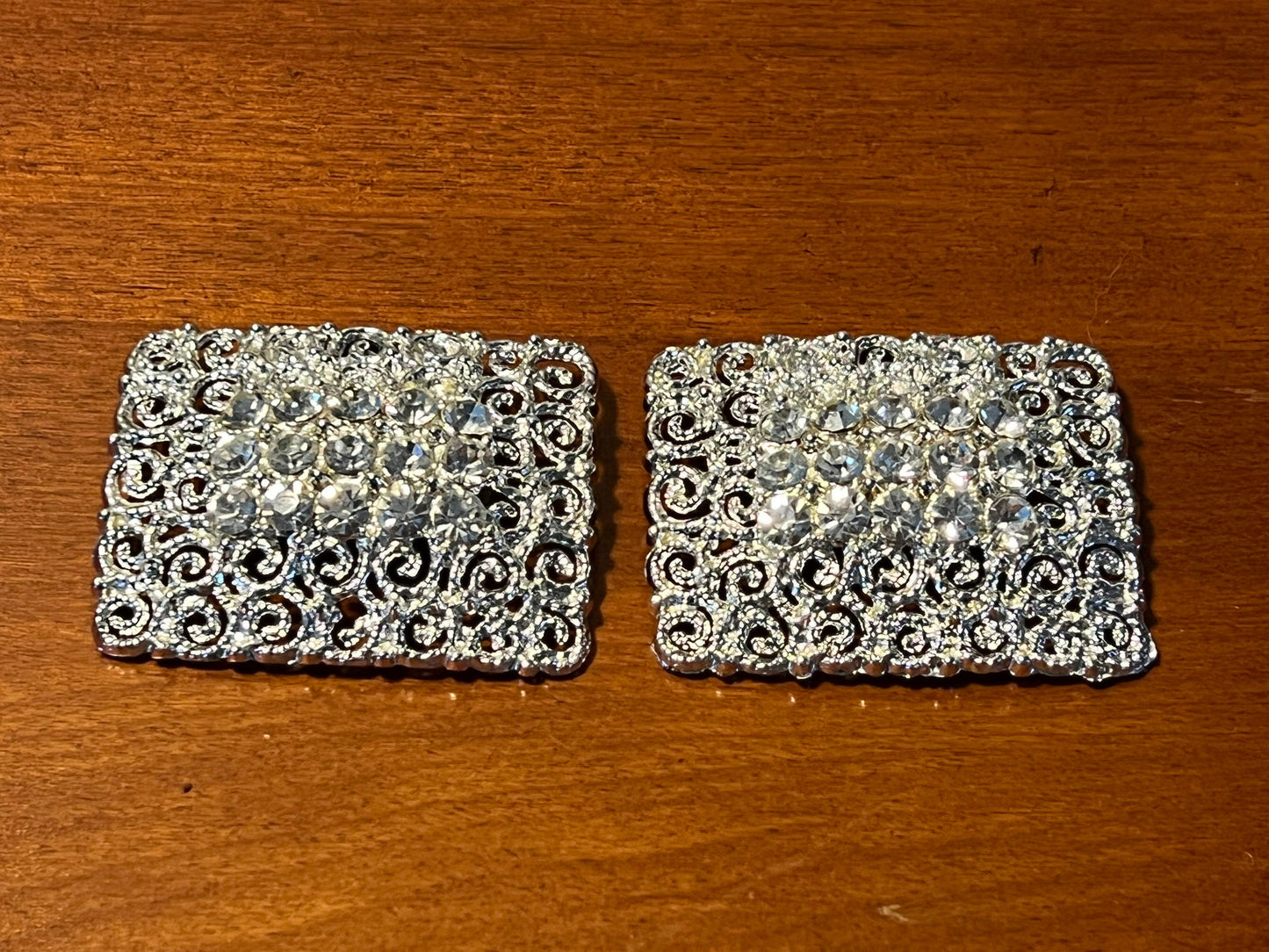 Tip Toe Brand signed Shoe Clip, Scarf, Blouse Clip, Rhinestone, Rhinestones, Jewelry, Tip Toe Shoe Clips set of 2, Lover Antiques