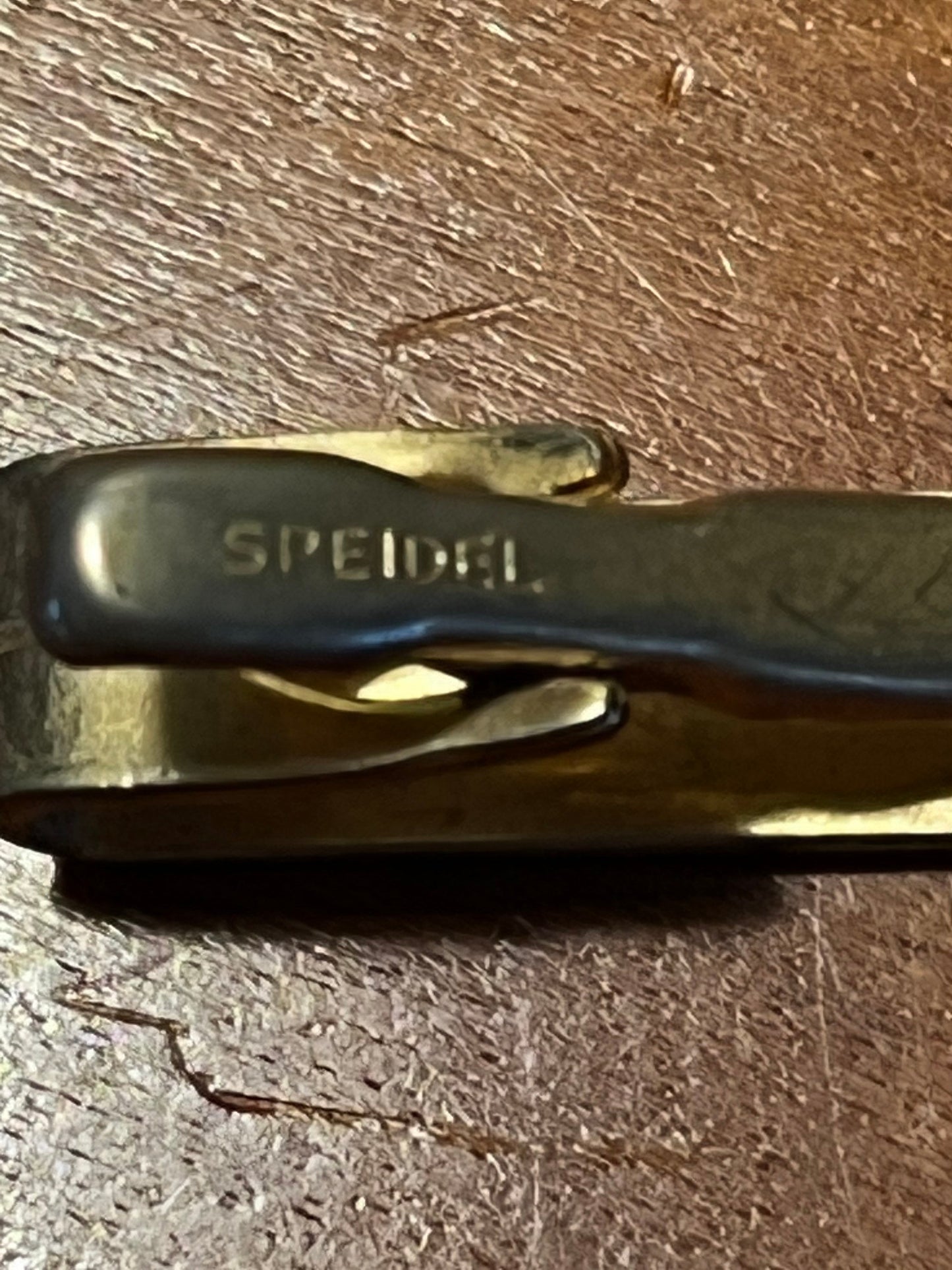 Vintage Speidel mens brass tie clip circa 1950’s mid century modern collectibles