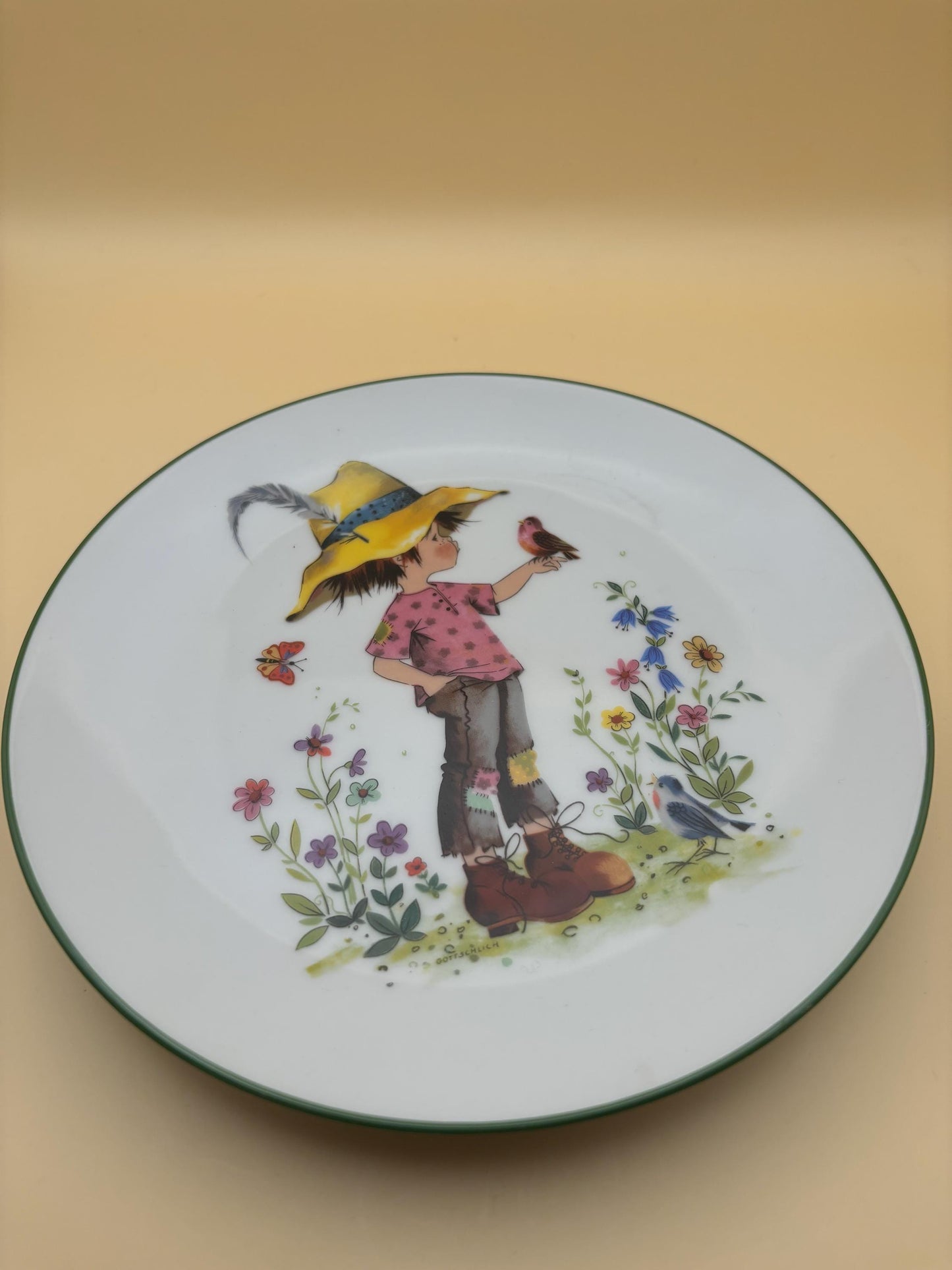 Vintage Bareuther Waldssassen Porcelain Plates and Cup Set Collection of 4 Bavaria Germany Gold Gilding Lover Antiques and Vintage