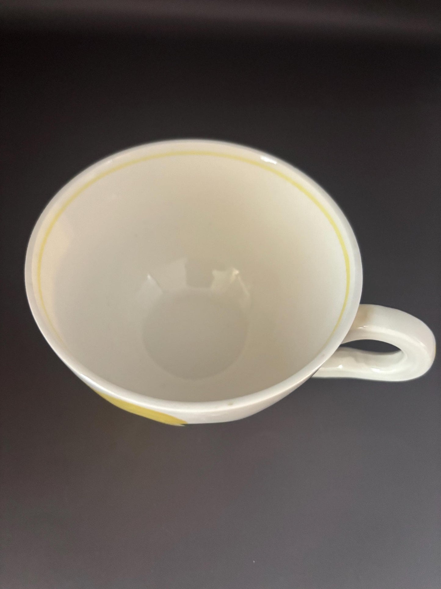 Blue Ridge Southern Potteries Footed Cup, Coffee Mug, Yellow Nocture Teacup, Lover Antiques and Vintage
