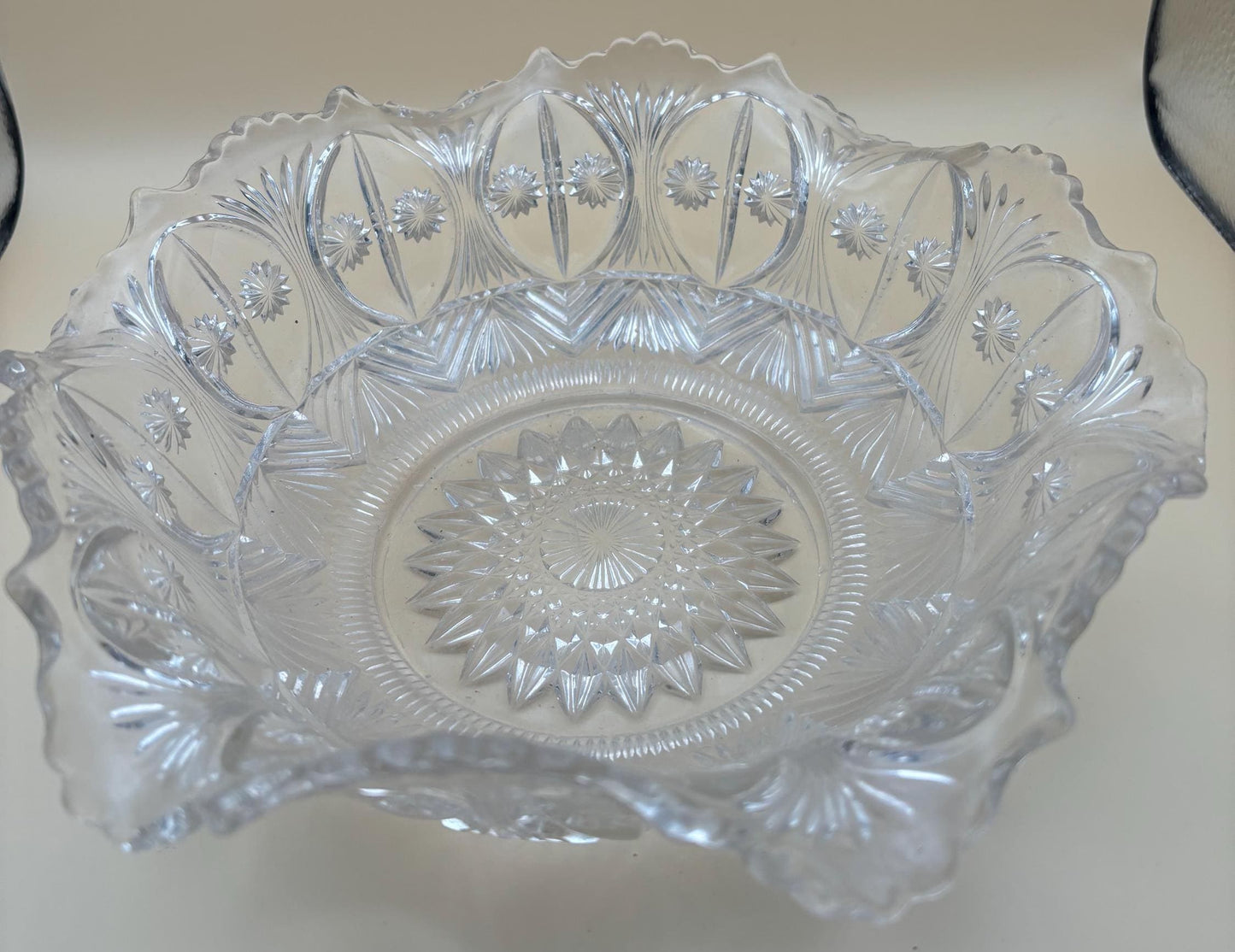 Antique Duncan Miller Glass Bowl Serving Dish Lover Antiques and Vintage