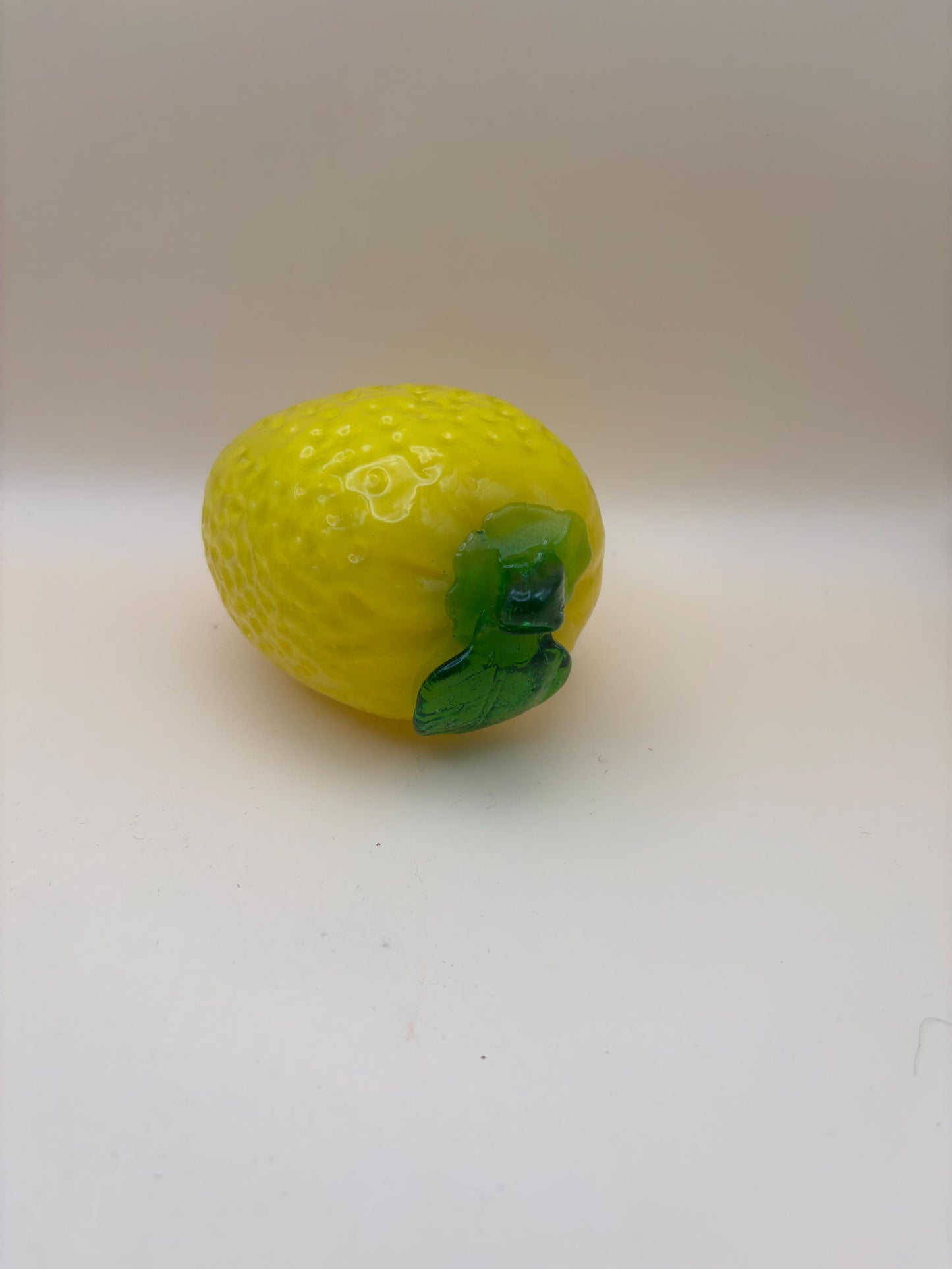 Vintage Glass Lemon Figurine Lover Antiques and Vintage