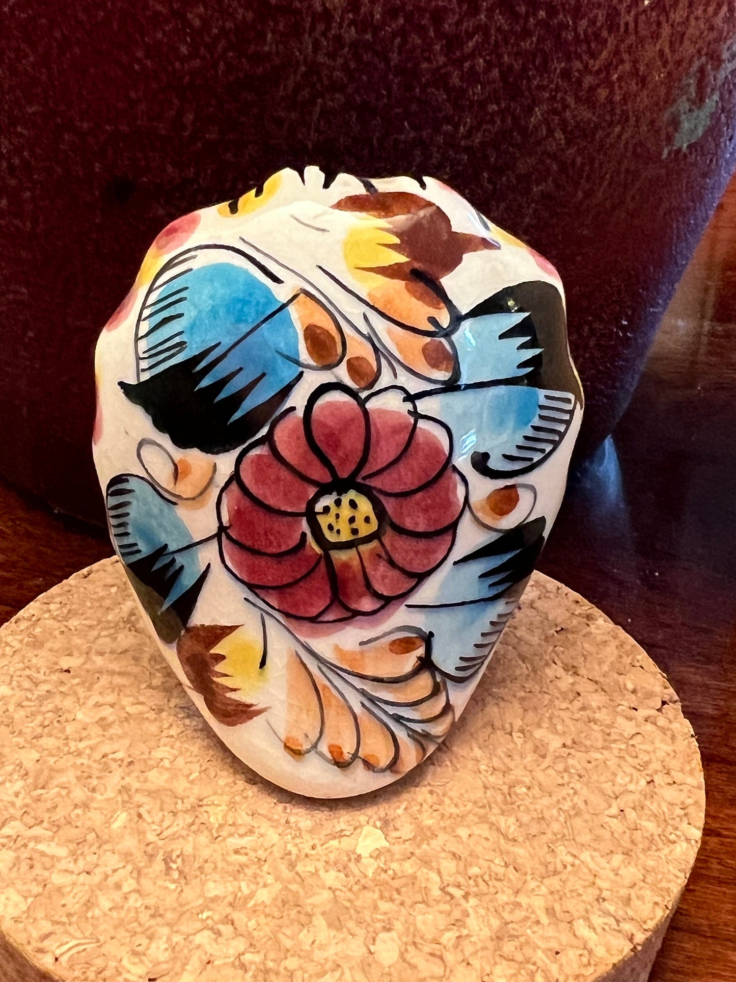 Vintage Tonala Mexican Pottery Owl Figurine, Signed