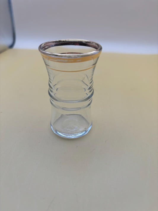 Vintage Gold Gilded Shot Glass, Gold Gilded Gift for Her, Fancy Shot Glass, Lover Antiques and Vintage