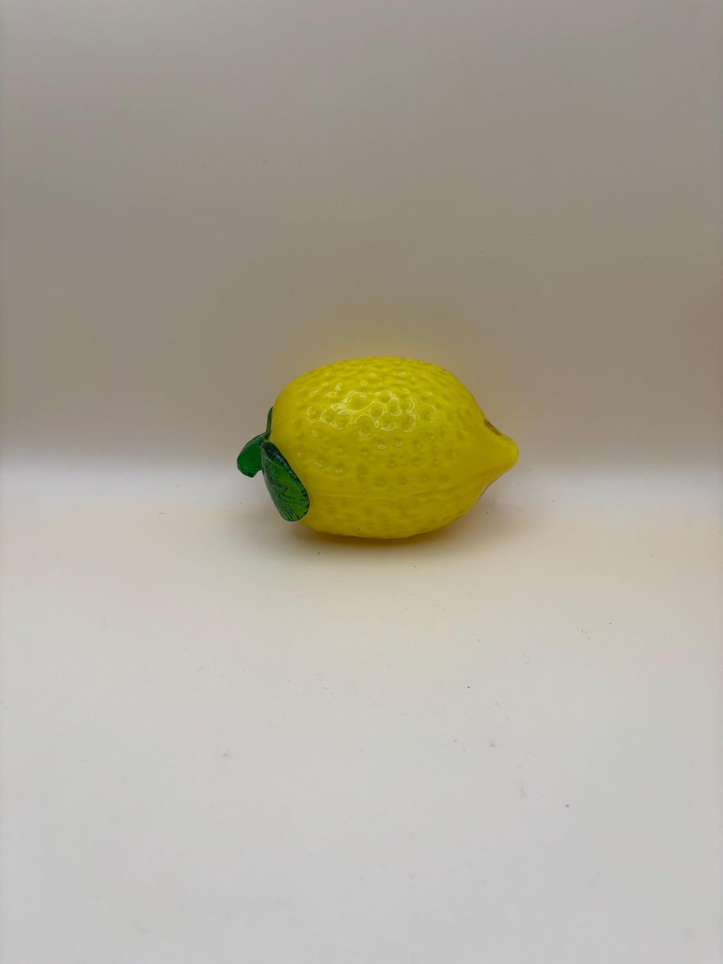Vintage Glass Lemon Figurine Lover Antiques and Vintage