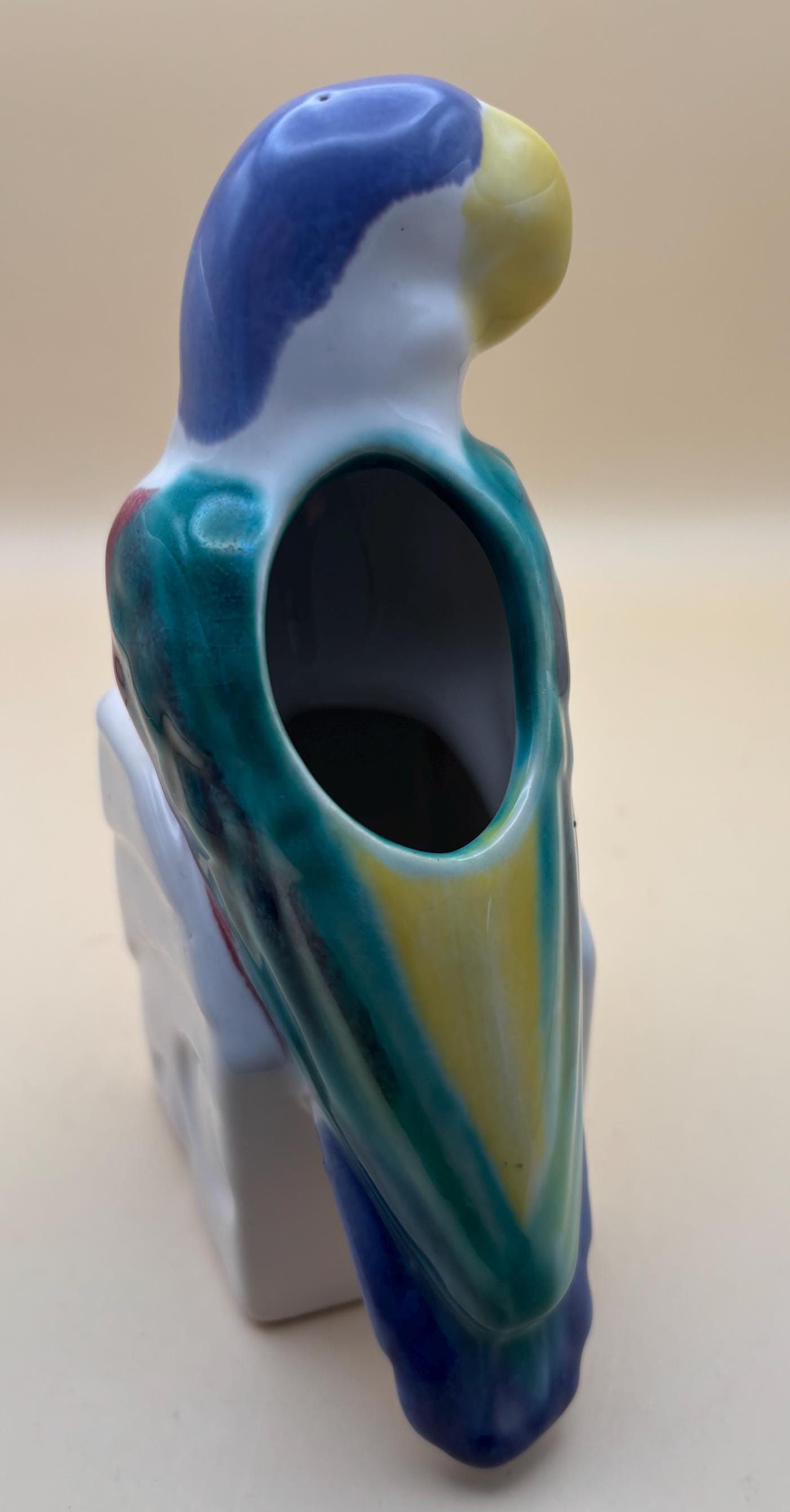 Vintage Morton Pottery Parrot Planter or Vase Set of 2 Lover Antiques and Vintage