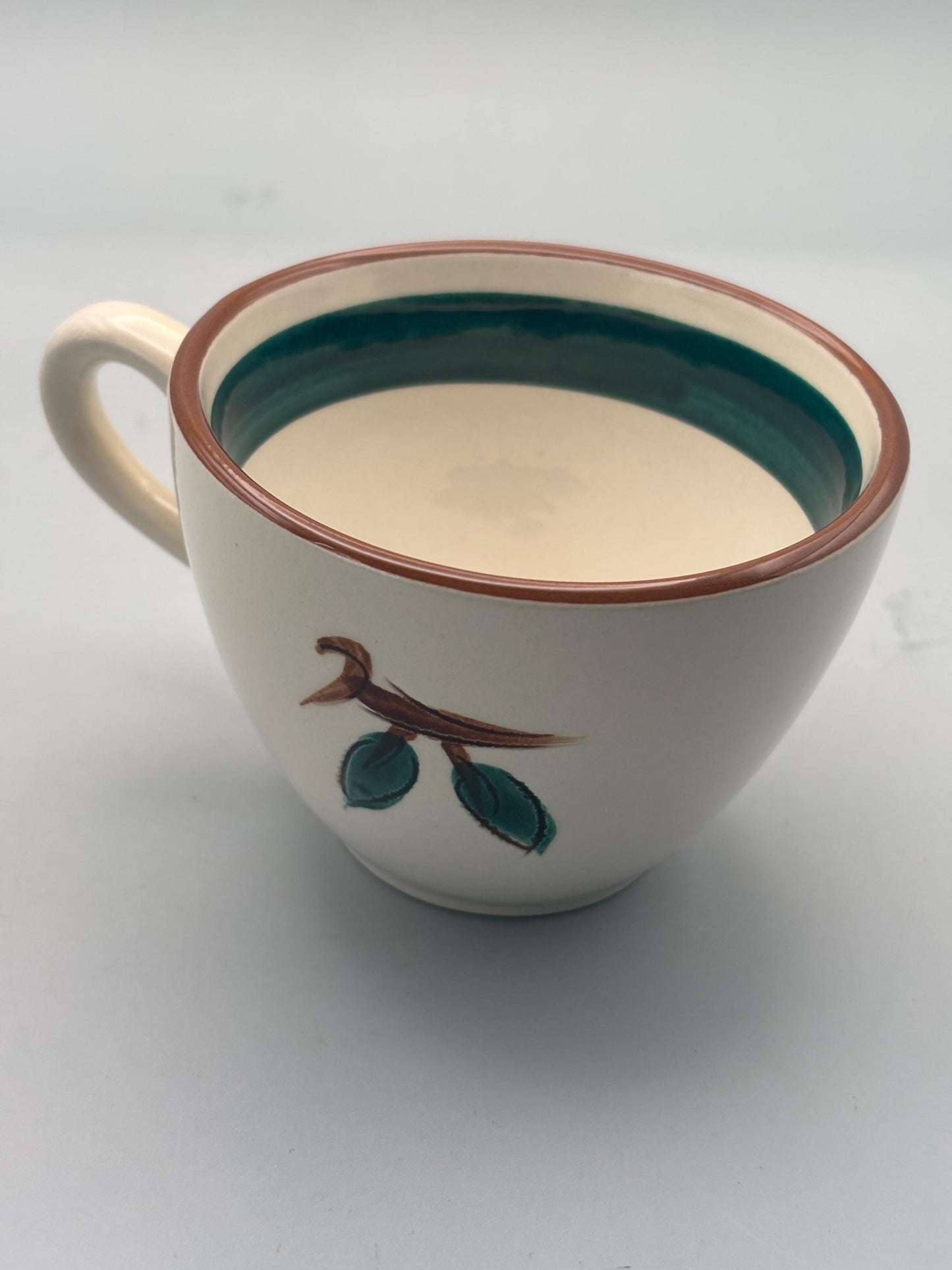 Stangl Pottery Coffee Cup Fruit Design Potteries from Trenton, NJ Hand Painted Mug, Lover Antiques Vintage