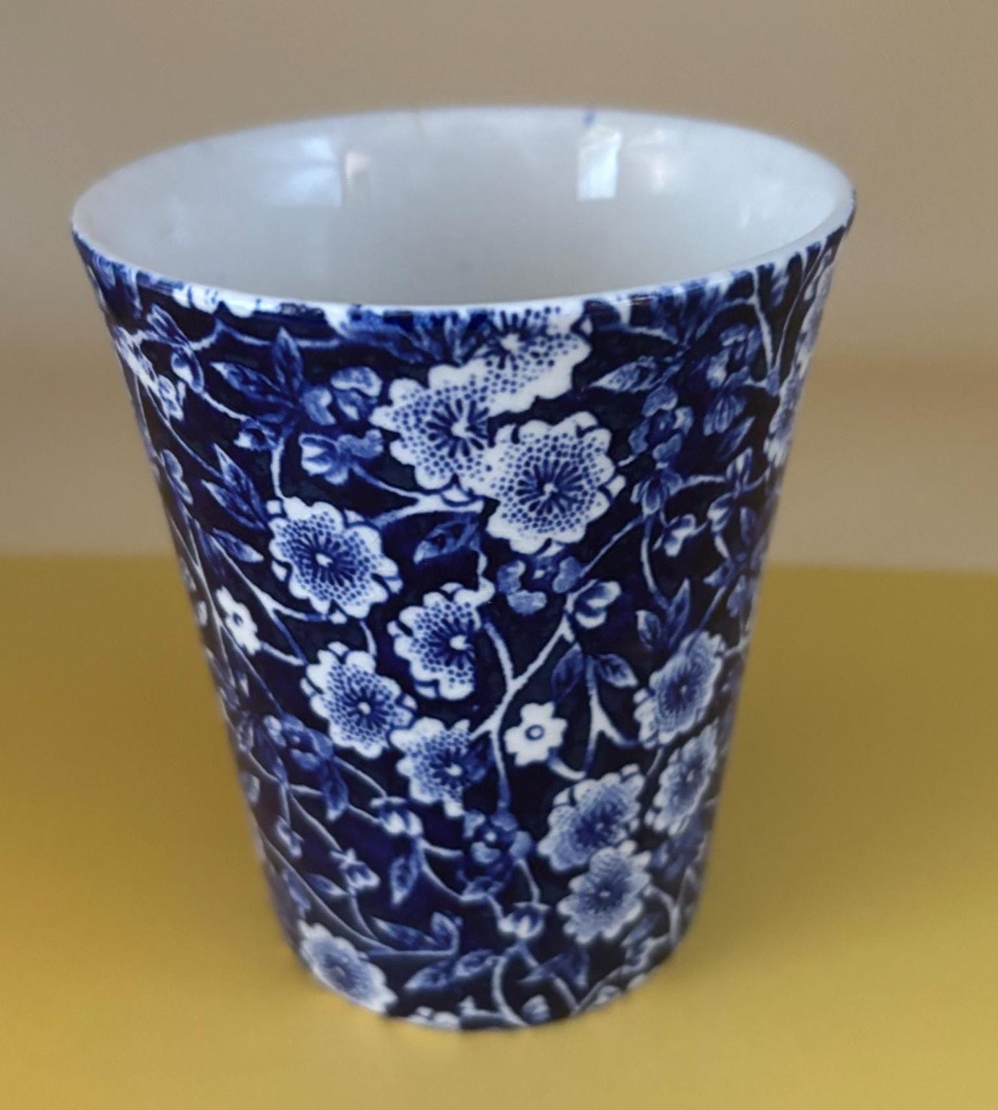 CALICO Blue Flower Cup Royal Crownford Ironstone England Blue and White Floral Transferware Plate Lover Antiques and Vintage