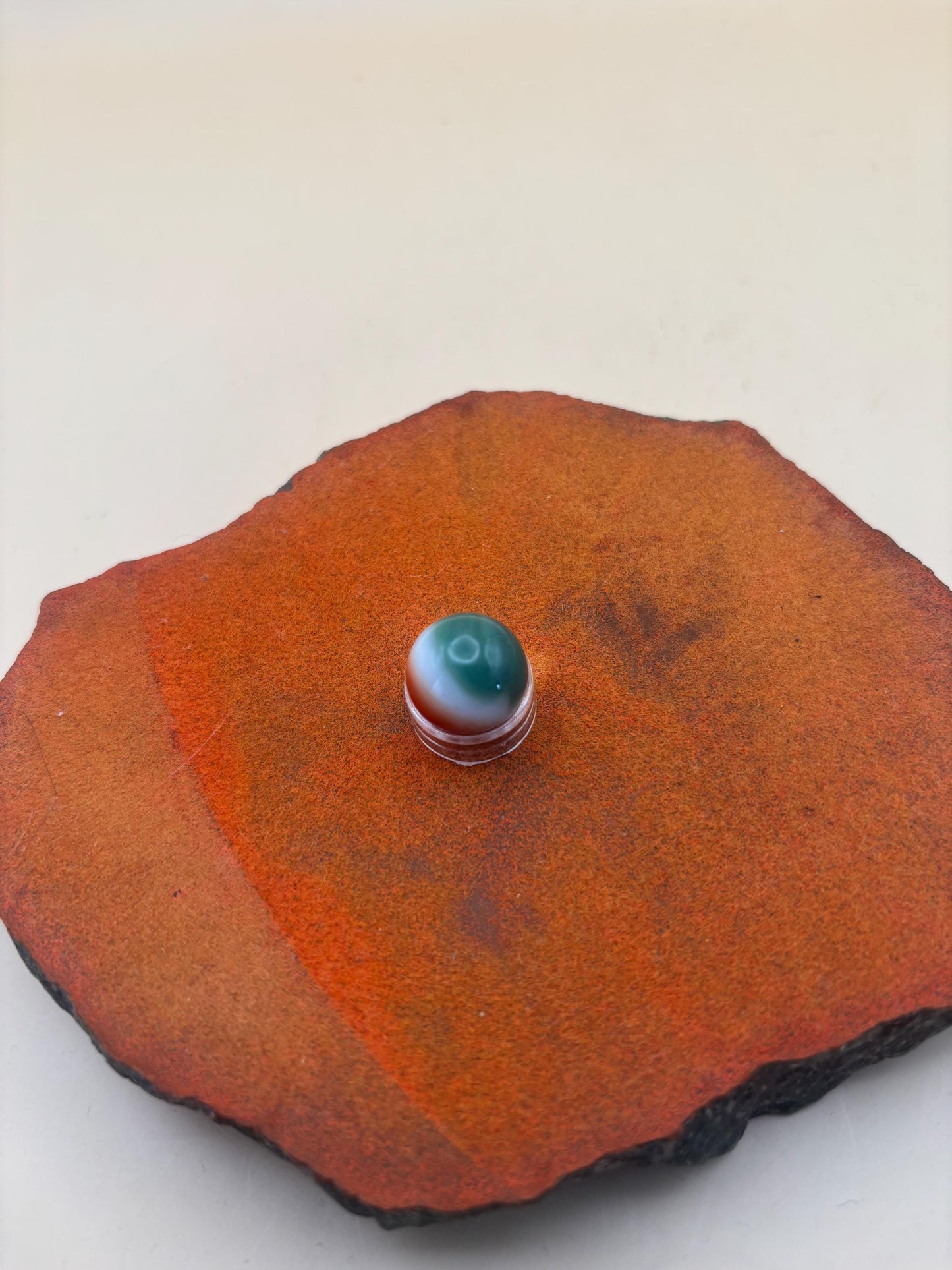 Vintage Vitro All Red Glass Marble Lover Antiques and Vintage