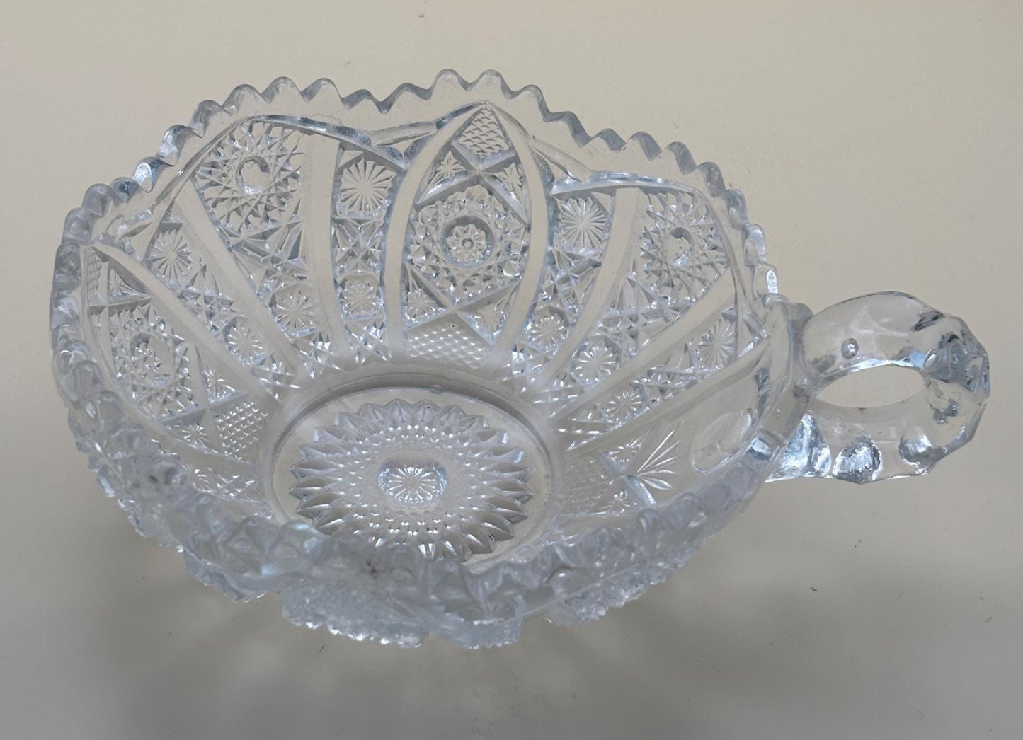 Antique American Brilliant Crystal Cut Wide Nut or Candy Dish Serving Tray Lover Antiques and Vintage