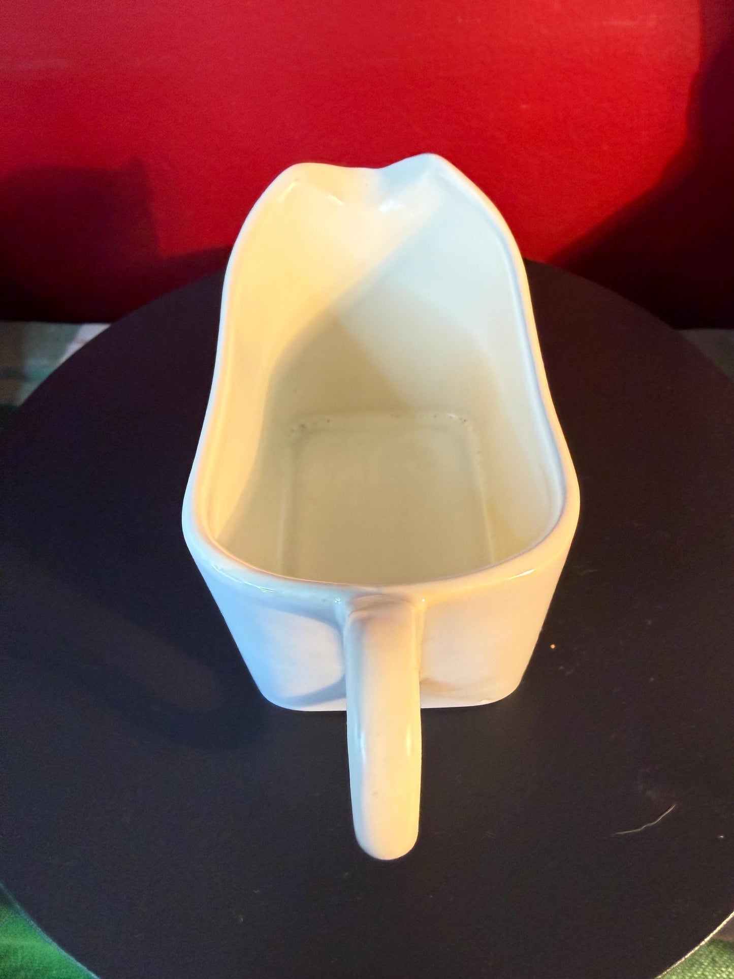 Vintage Franciscan White Ceramic Creamer Gravy Dish Mid Century Modern Kitchenware