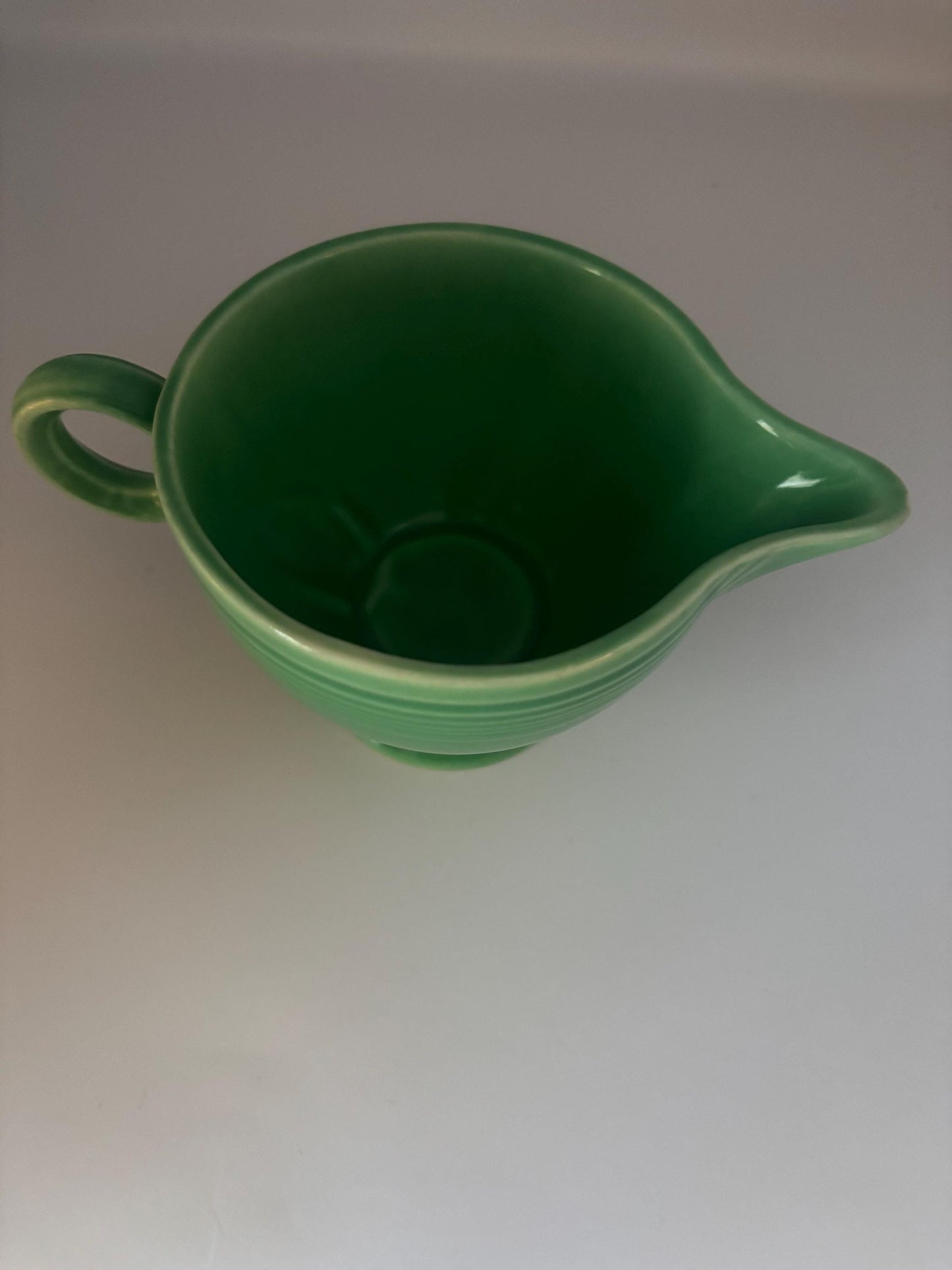 Fiesta Ware Ring Handle Creamer, Light Green Older, Fiestaware Homer Laughlin, Lover Antiques and Vintage