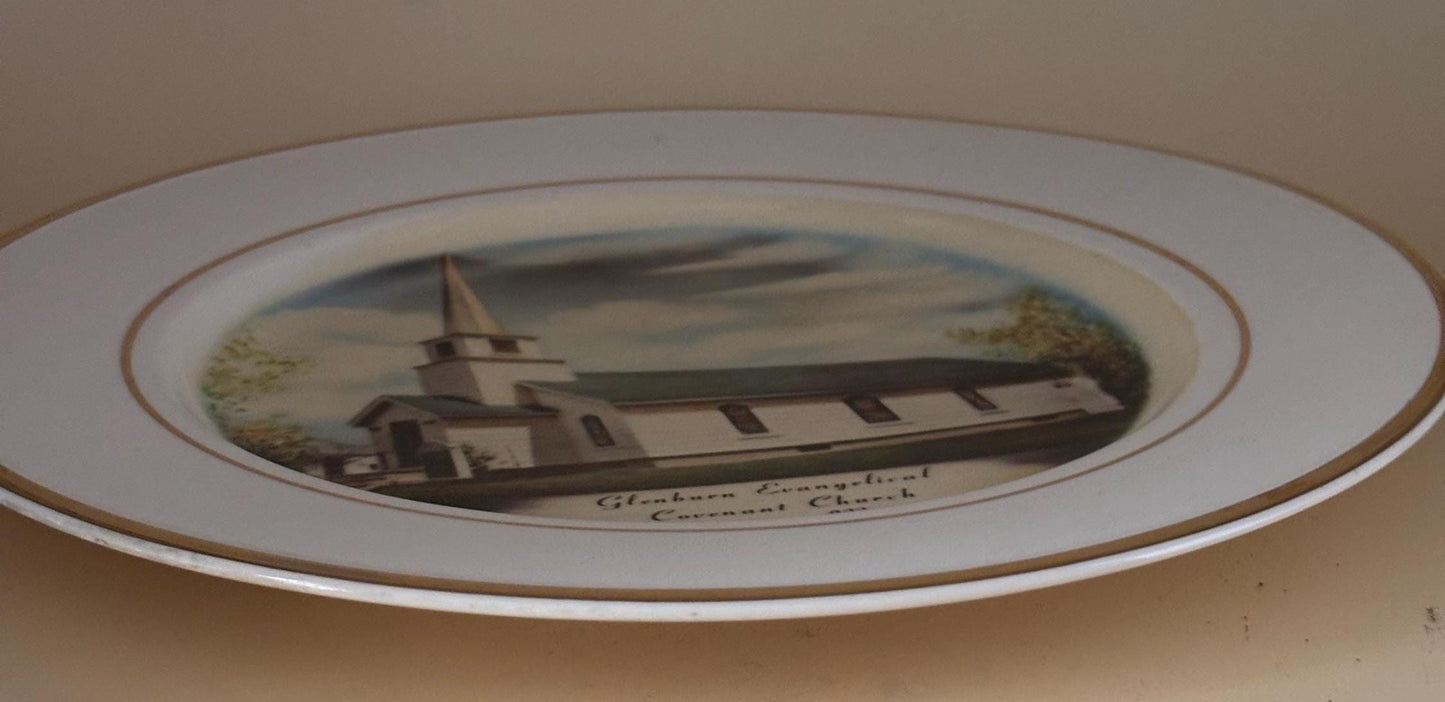 Commemorative Plate of Glenburn Church, Lover Antiques and Vintage