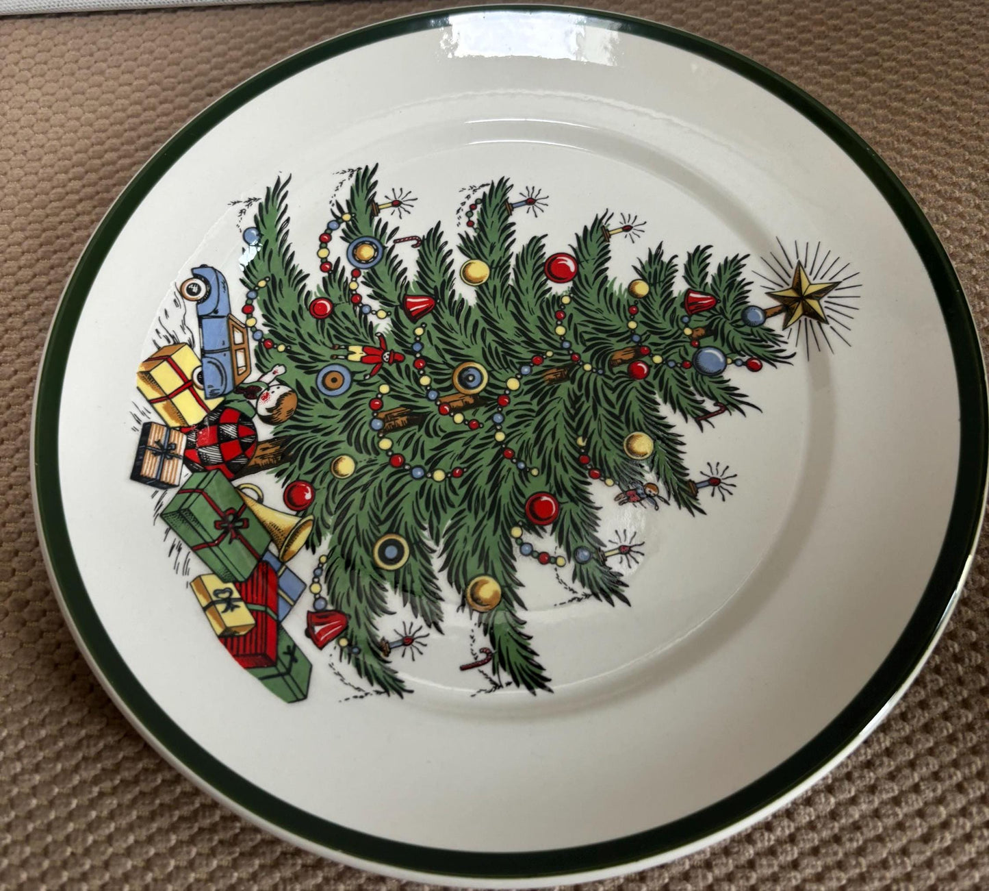 Vintage Christmas Tree Salad Plate by Cuthbertson Made in England Lover Antiques and Vintage