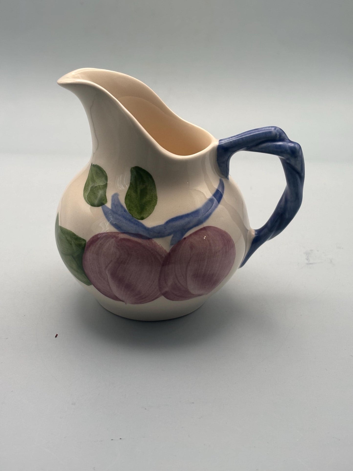 Franciscan Orchard Glade Milk Jug or Pitcher, Features Fruit and Leaf Design, Lover Antiques and Vintage