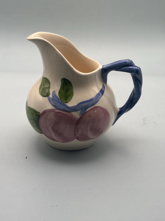 Franciscan Orchard Glade Milk Jug or Pitcher, Features Fruit and Leaf Design, Lover Antiques and Vintage