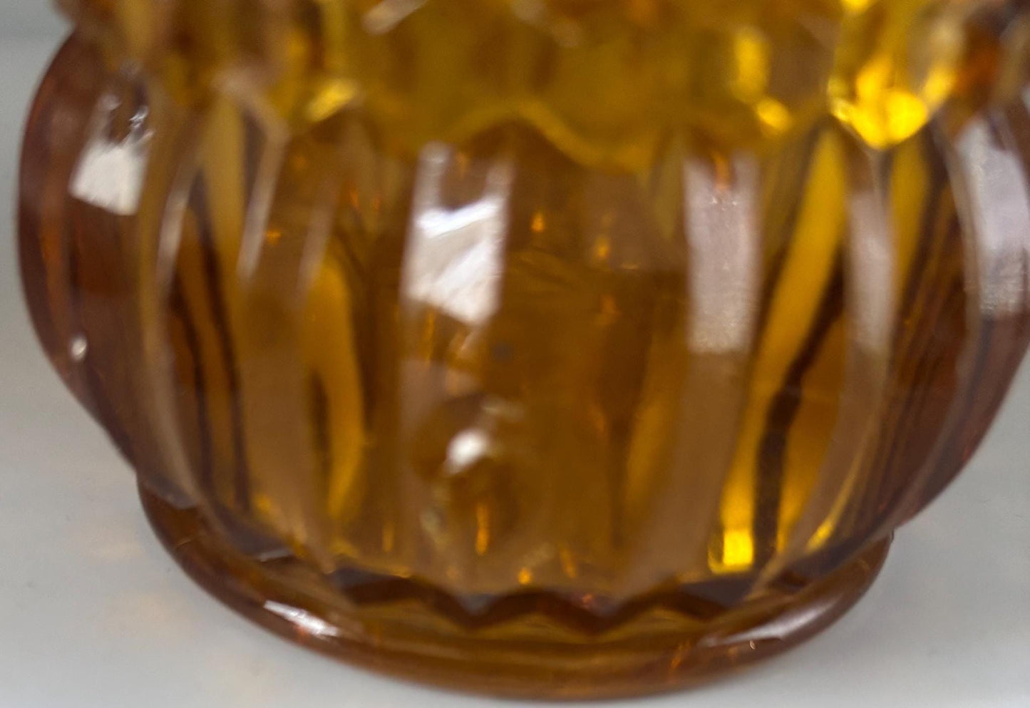 Antique Pitcher Richards and Hartley Daisy Button Crossbar Mikado Amber Glass, Toothpick Holder, Lover Antiques and Vintage