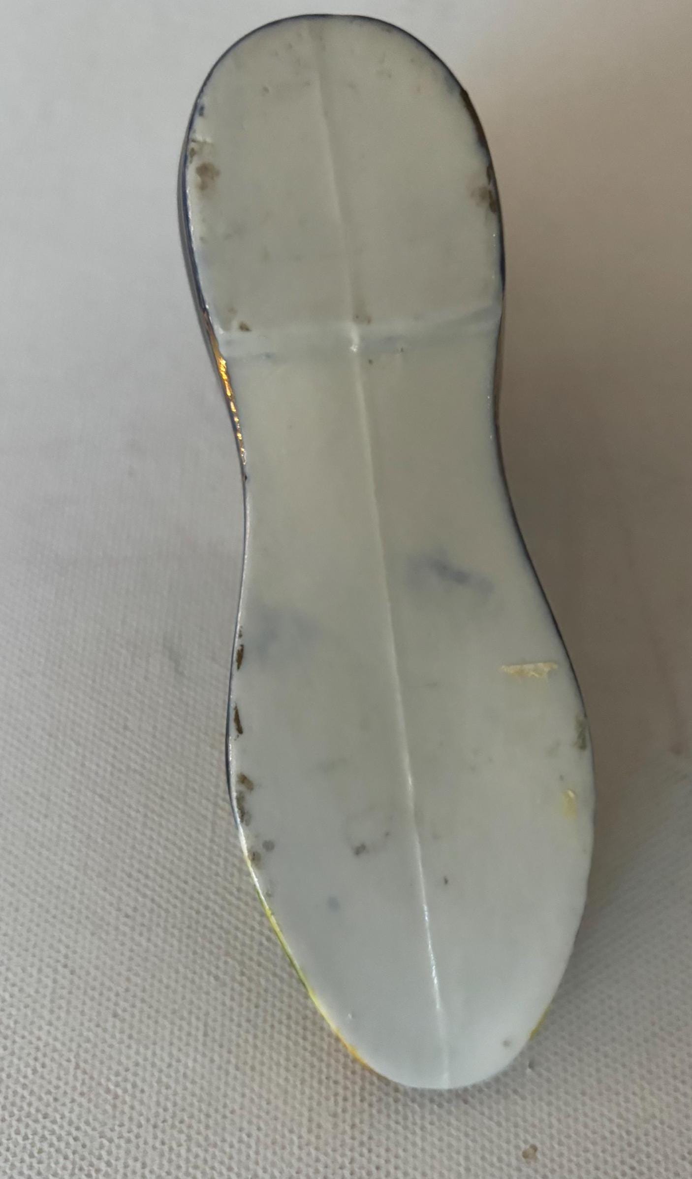 Antique Cobalt Blue Shoe RS Prussian Porcelain Hand Painted Slipper Royal Victoria Hotel Lover Antiques and Vintage