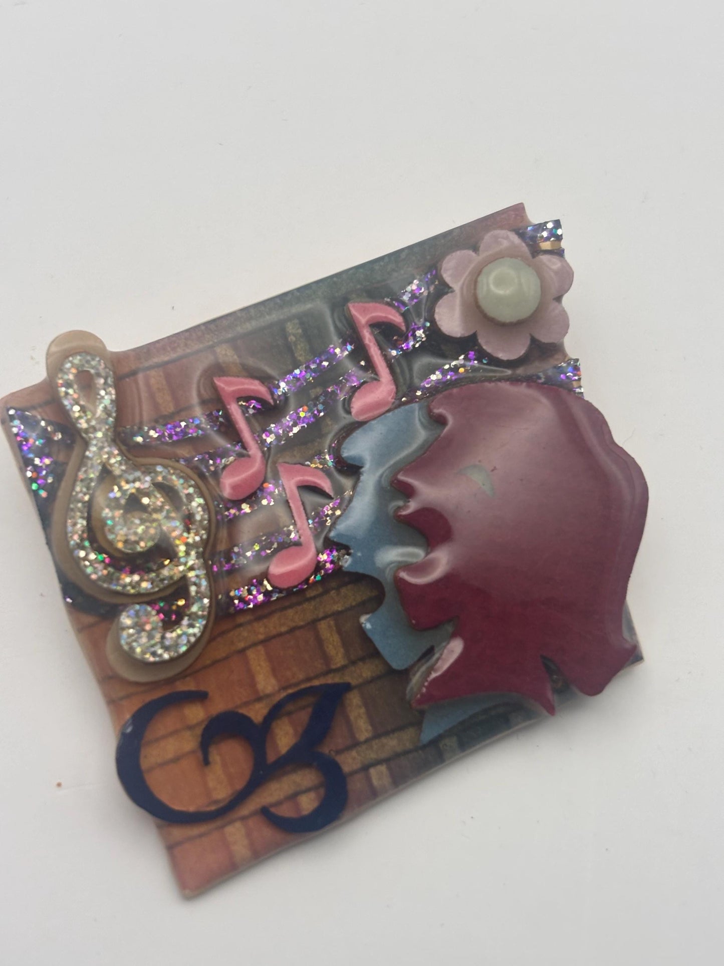 Vintage Lucinda Music Pin: Lover Antiques Collectible