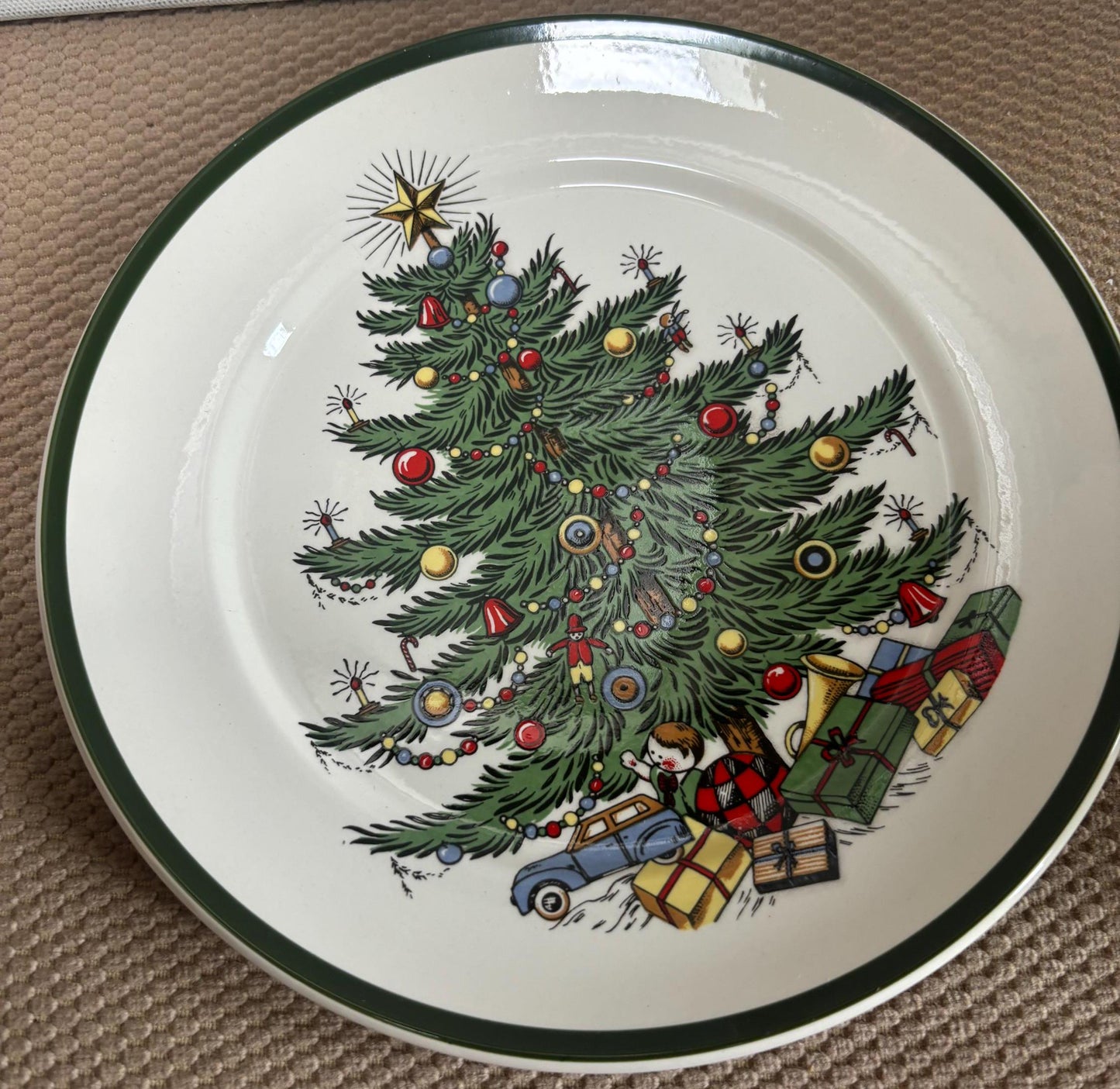Vintage Christmas Tree Salad Plate by Cuthbertson Made in England Lover Antiques and Vintage