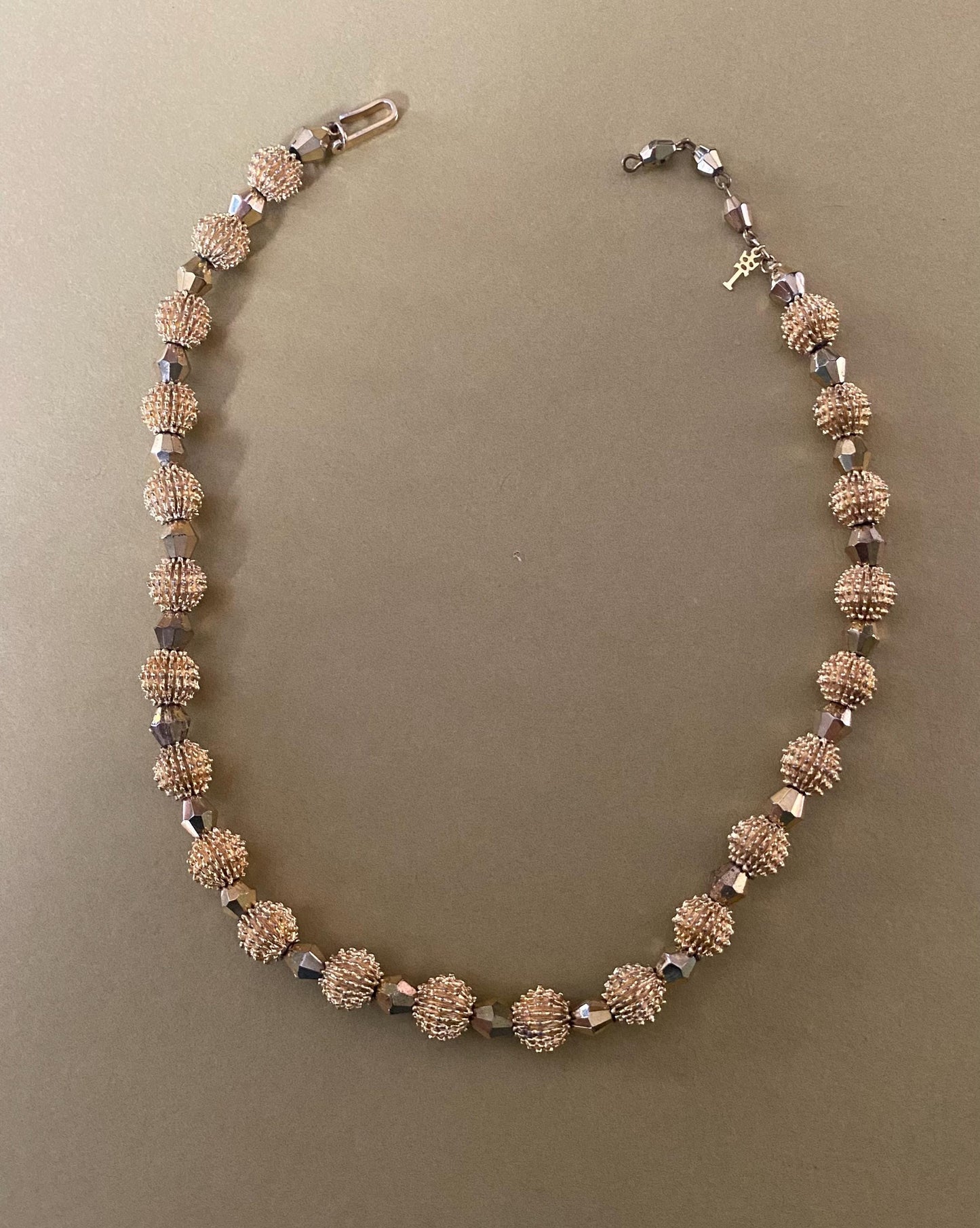 Vintage Crown Trifari Nubby Gold Style Choker Necklace Jewelry by Trifari Electra Collection Lover Antiques and Vintage