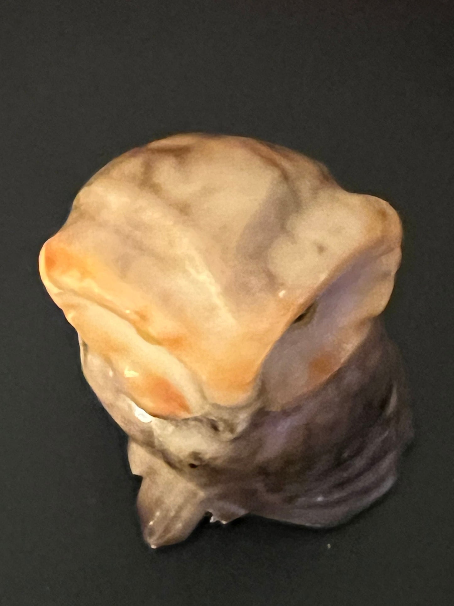 Vintage Alabaster Stone Owl Figure - Made in Italy